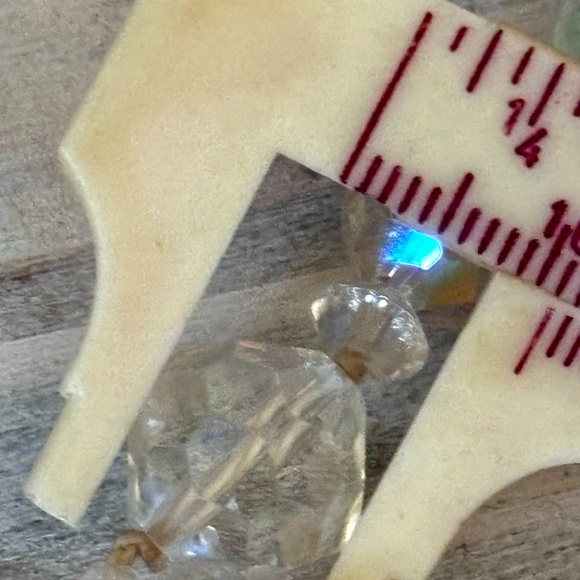 AB crystal double strand bracelet and earrings mid-century - Picture 6 of 13